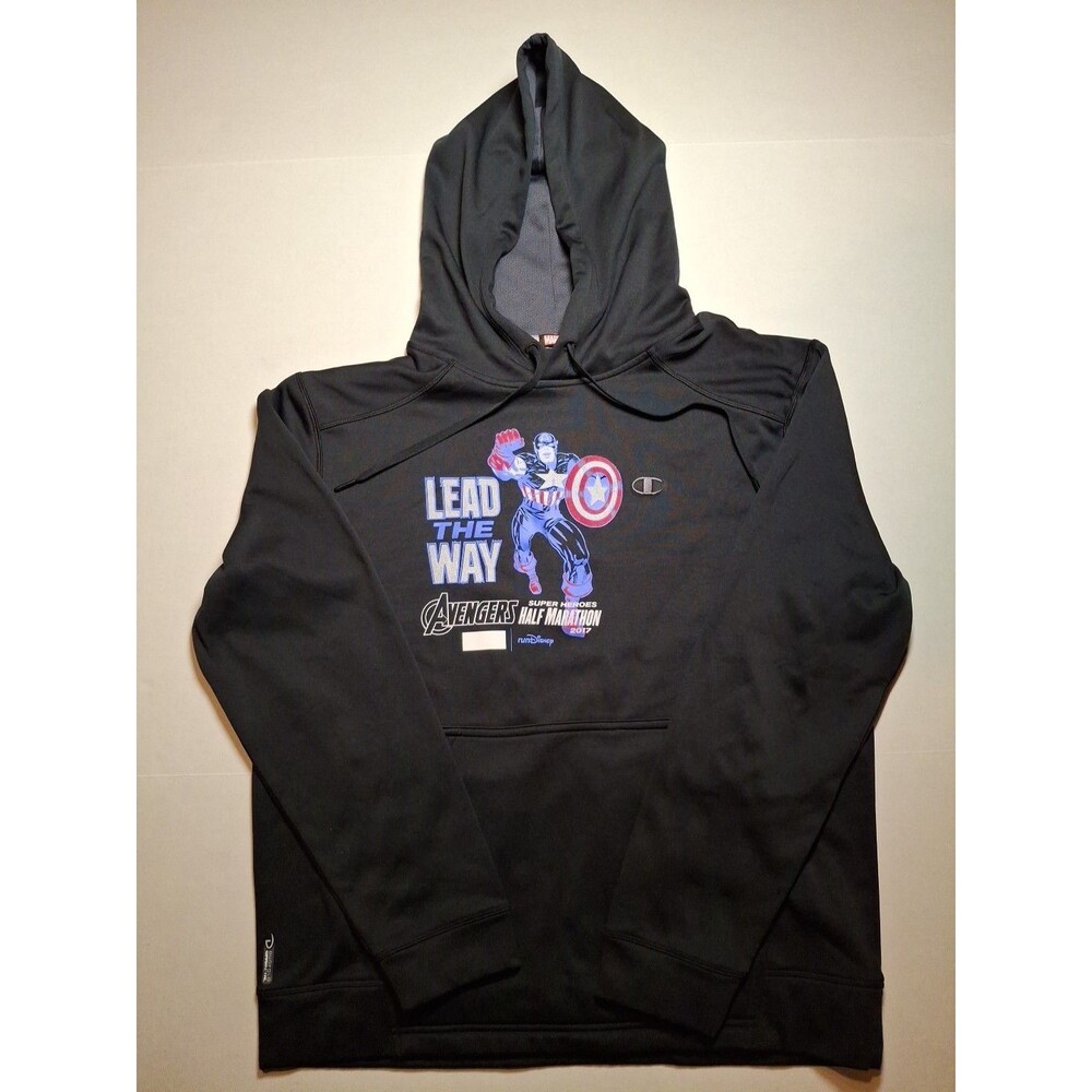 Champion Medium Long Sleeve Marvel Captain America Half Marathon Hoodie Unisex
